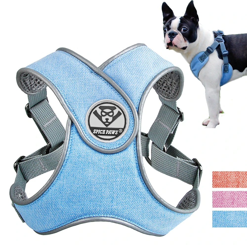 no pull dog harness reflective soft mesh dog harness vest breathable step in pet harness for small medium large dogs pitbull