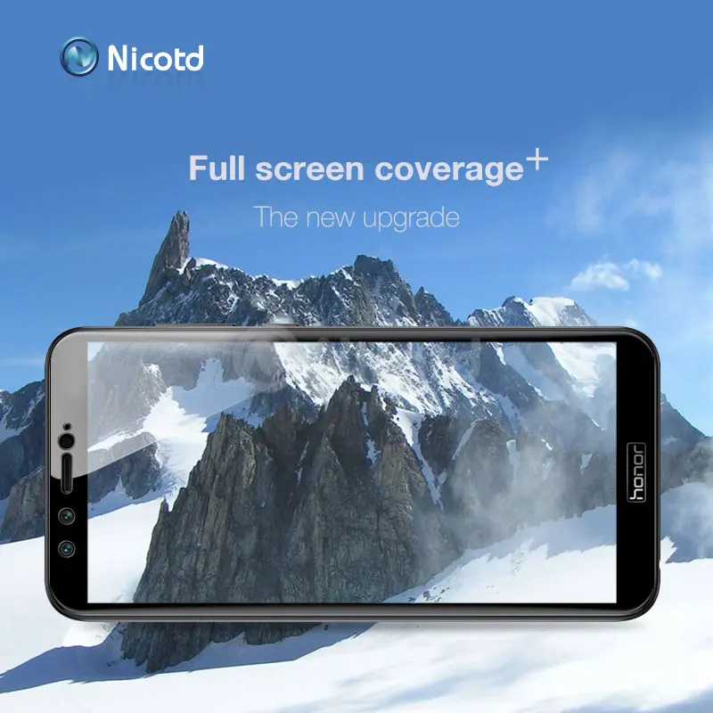 Nicotd Full Cover Tempered Glass For Huawei Honor V10 V9 Screen Protective Film For Honor 9 Lite V10 V9 Tempered Glass (4)