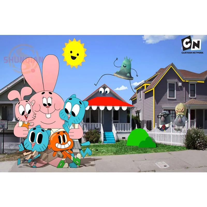 Удивительный мир Gumball Плакат на заказ холст плакат художественная отделочная ткань для дома ткань настенный плакат печать шелковая ткань