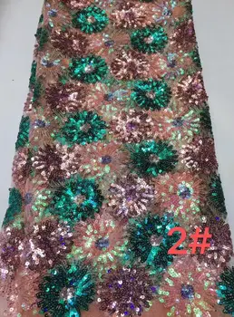 lovely SYJ-6235 hot selling embroidered tulle Net Lace with sequins French tulle mesh Lace Fabric lovely SYJ-6235 hot selling embroidered tulle Net Lace with sequins French tulle mesh Lace Fabric