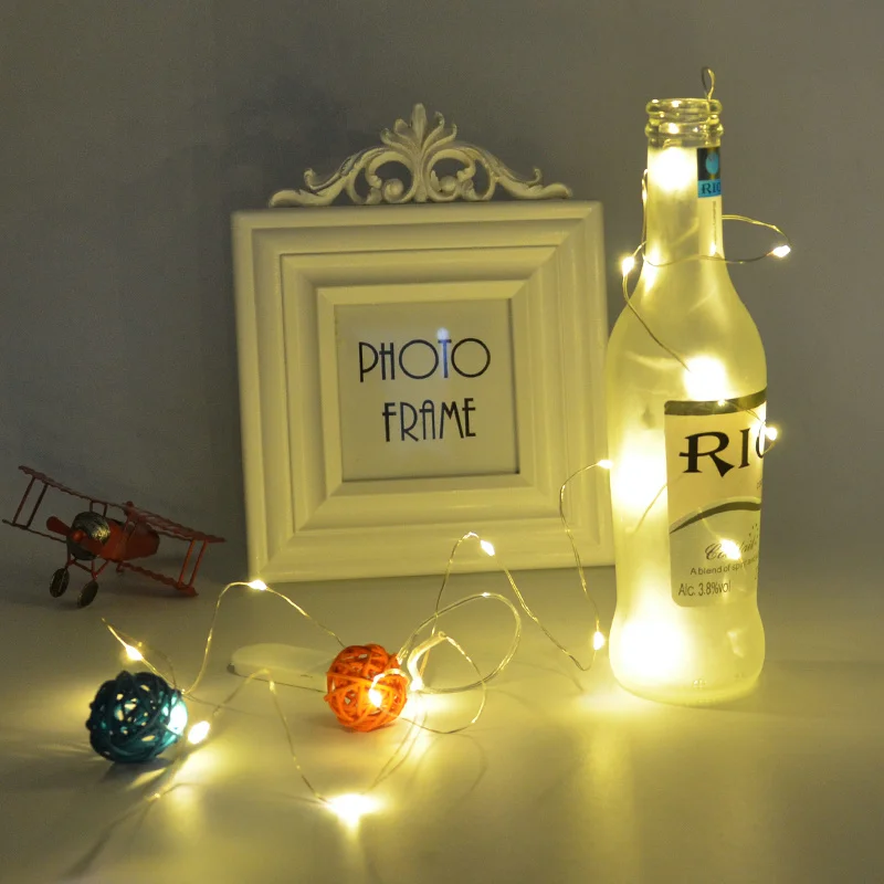 

2M 20LED Holiday String decoration light 6V Atmosphere kerstboom verlichting Light Romantic Micro Copper Wire Table Lamp