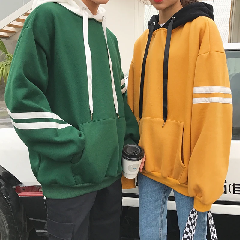 

kpop Couple sweatshirts EXO GOT7 jin suga loose coat Korean plus velvet thickening over the fire clothes k-pop harajuku hoodies