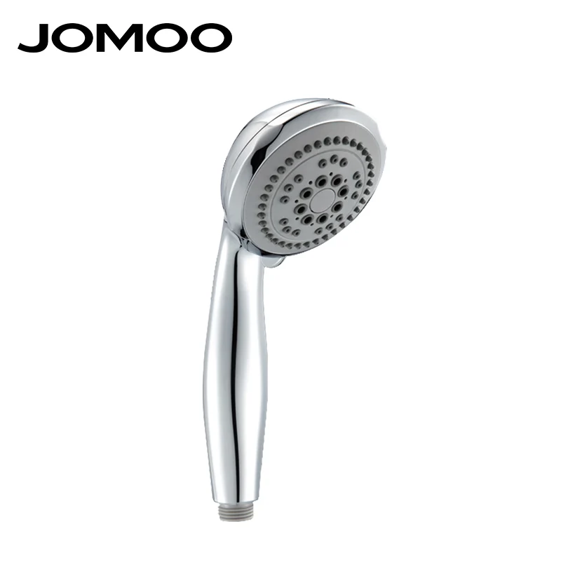 JOMOO, насадка для душа высокого давления, 5 струй, водосберегающая, абс покрытие, душ, 3,5 дюймов, насадка для душа с держателем для шланга из нержавеющей стали - Цвет: shower head