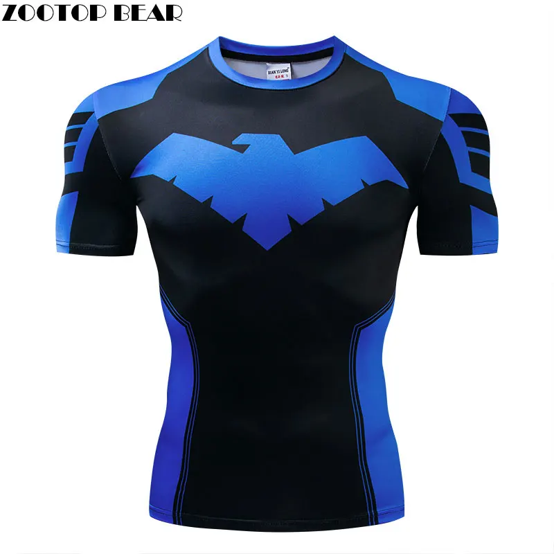 

T Shirt Men Tops Short Sleeve Tees The Avengers Fitness Compression T-Shirt Crossfit Bodybuilding Avengers Endgame ZOOTOP BEAR