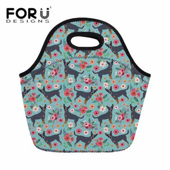 

FORUDESIGNS Thermal Cooler Lunch Bag Women Portable Picnic Sneaker Water Food Bag Storage Australian Cattle Dog Design for Girls
