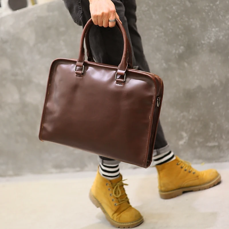 

Tidog Korean men handbag business retro briefcase