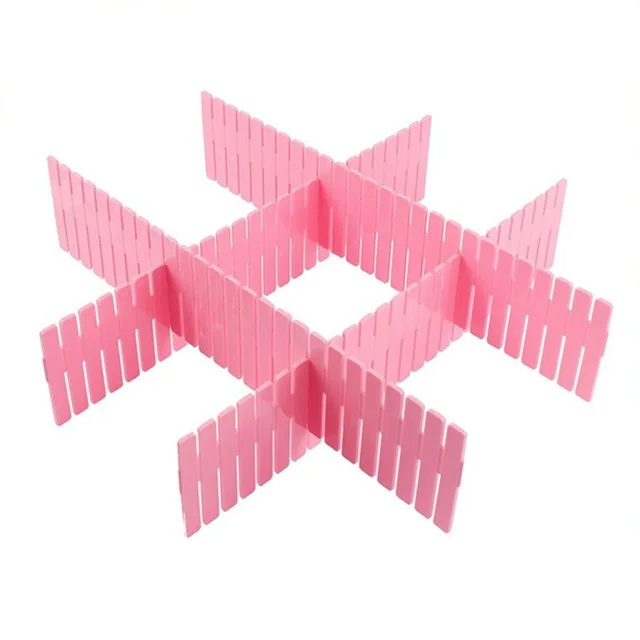 3 шт. разделитель ящика разделитель сетка DIY белый пластиковый ящик для нижнего белья разделитель Домашний Органайзер для хранения предметов первой необходимости - Цвет: B 4pcs Divider Pink