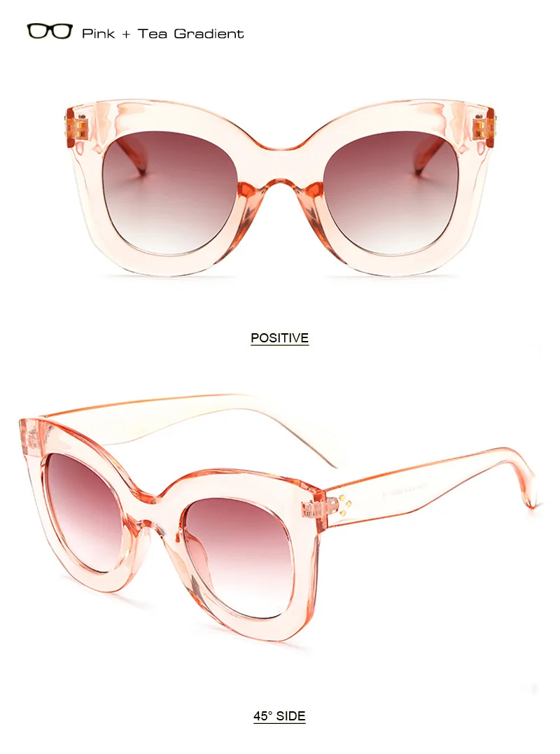 SHAUNA, металлические шарниры, классические женские солнцезащитные очки кошачий глаз, модные женские очки с градиентными линзами