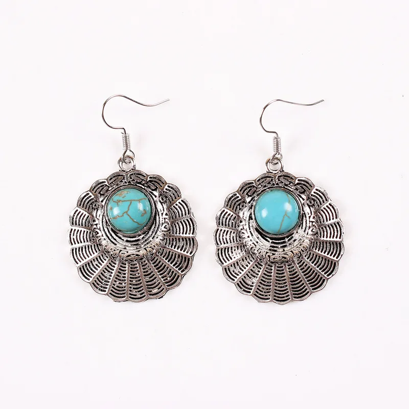 

2019 Real Fashion Contracted Bohemia Carve Patterns Or Designs On Woodwork Restoring Ancient Ways The New Turquoise Earrings