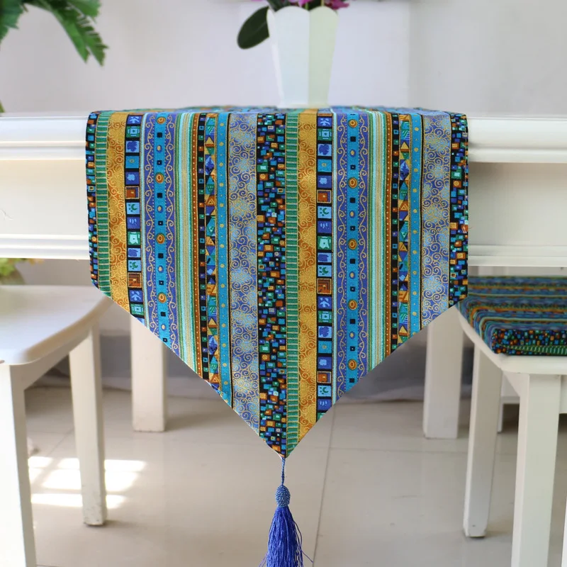 American cotton and hemp table flag, table flag, hotel, bed flag, tea house, tea flag