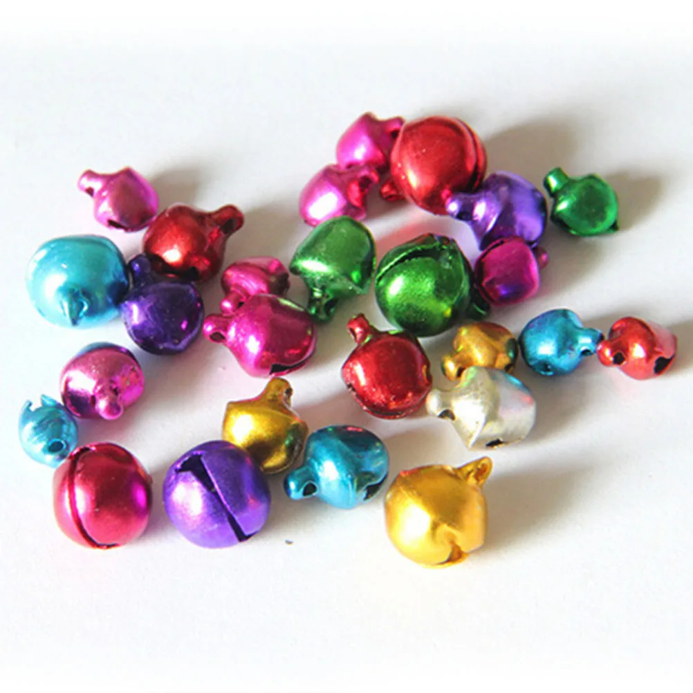 100 шт 6-12 мм разные цвета в произвольном порядке милые колокольчики для украшения рождественской елки вечерние украшения DIY аксессуары для рукоделия