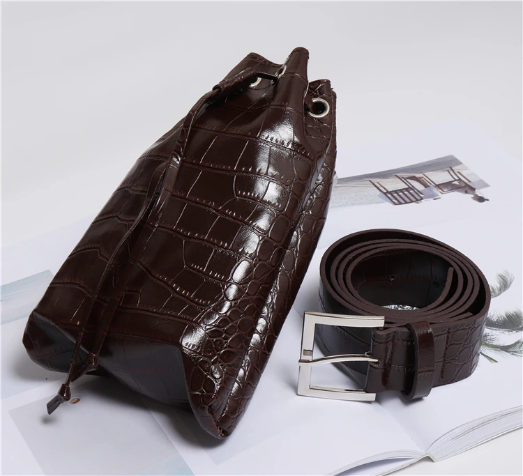 Caker бренд 2019 для женщин из искусственной кожи аллигатора поясные сумки Leopard чёрный; Коричневый Шнурок красочный Пояс Оптовая Прямая