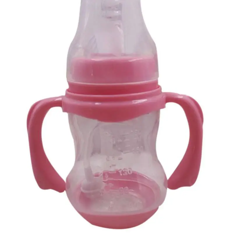 180 мл выучите Кормление напиток ручка бутылки детские бутылки Дети соломы сока новорожденных бутылки воды обучение питьевой чашки - Цвет: p
