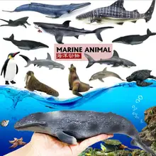 12 шт. 3D Морская жизнь акулы Дельфин моделирование животных модель Забавные игрушки Детский подарок Обучающие Развивающие игрушки