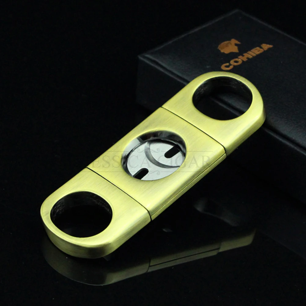 COHIBA High end Cigar Cutter Sharp Smoothly Blades Tobacco Scissors
