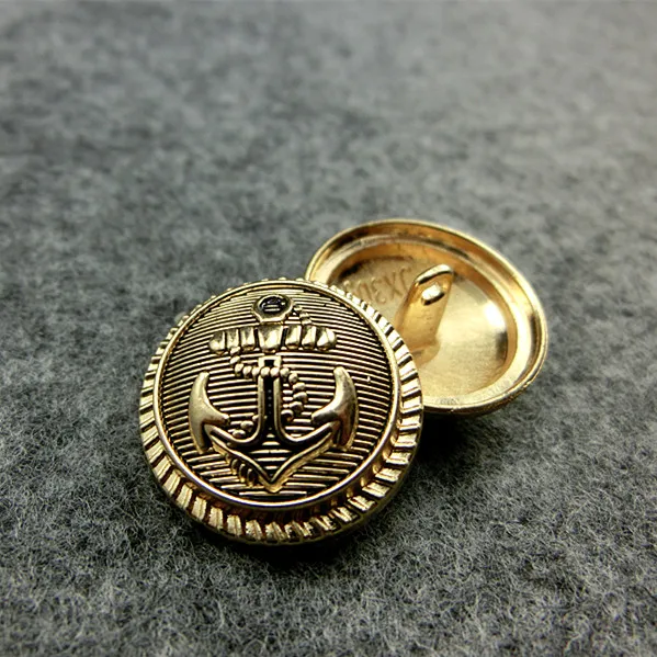 Free shipping 30pcs/lot High grade metal button British anchor bowl