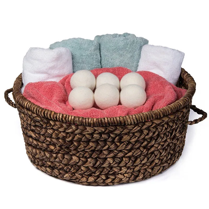 6Pcs/Pack Wool Soften Balls Reusable Natural Organic Laundry Fabric Softener Ball Premium Washing Machine Laundry Clean Ball