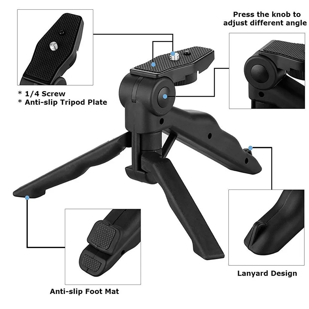 YIXIANG Высокое качество Портативный Гибкий 3 в 1 ручной Мини штатив подставка для цифровой камеры видеокамеры