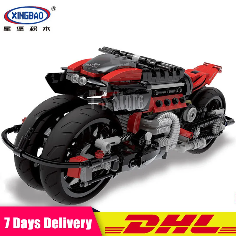 

Xingbao 03021 680Pcs Technic Series The Off-road Motorcycle DIY Set Model Building Blocks Bricks Compatible Legoinglys
