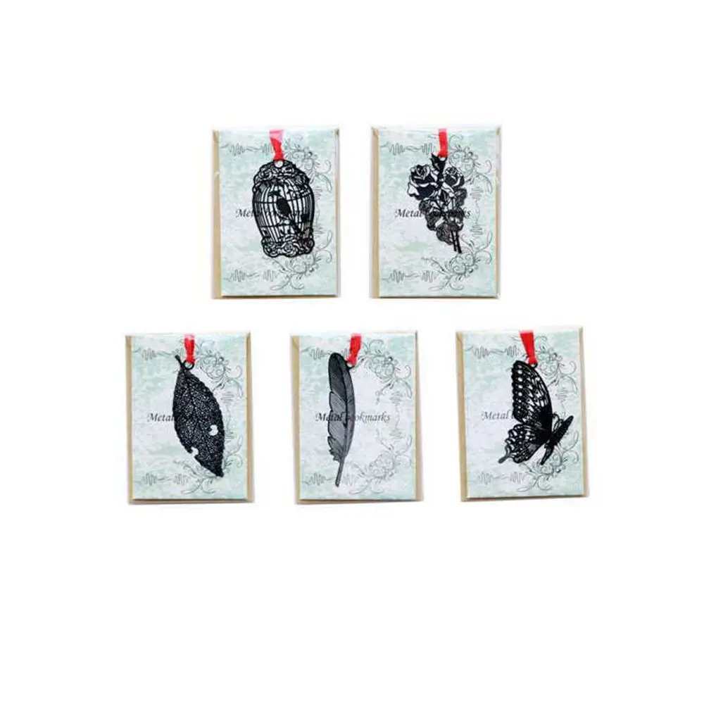 Милые каваи Черные бабочки перо металлические закладки для книги бумажные креативные предметы прекрасный корейский канцелярский подарок DIY посылка