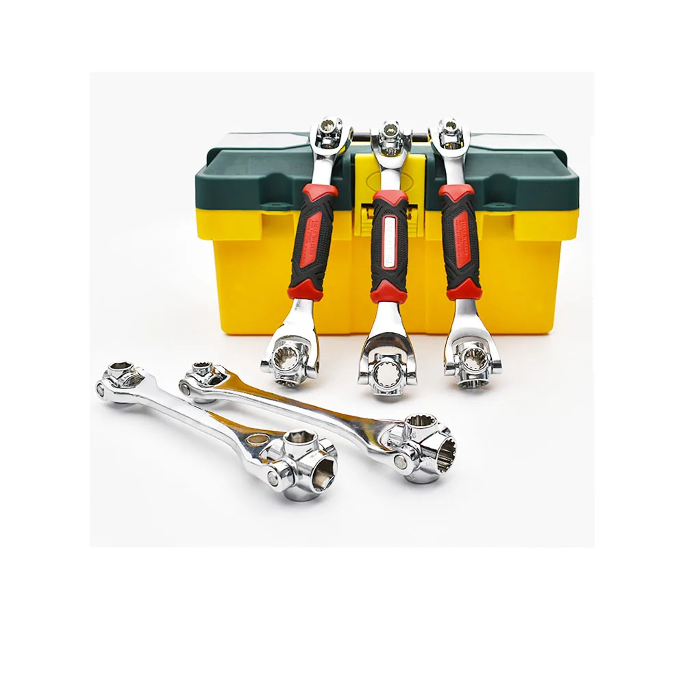 

52 in 1 Universal Socket Wrench Set 12 Tooth Interface CR-V Chrome Vanadium Steel Wrench for Air Conditioning Vehicle Repairing