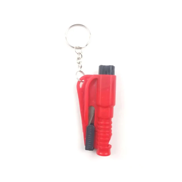 3 in 1 Emergency Mini Safety Car Emergency Hammer Bus Escape Tool Key Chain Rescue Glass Breaker 75 * 35mm