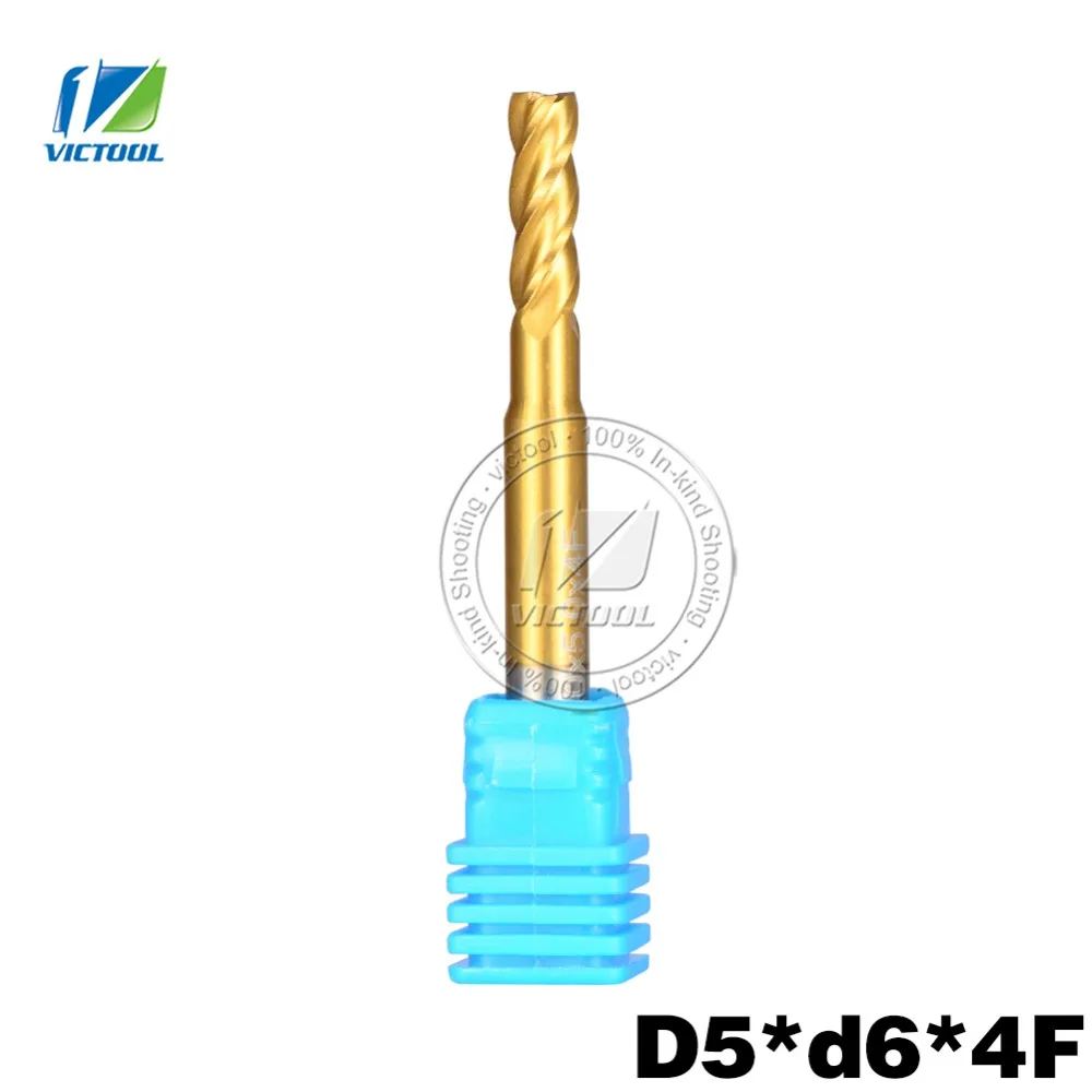 High Quality Cobalt HSS 5pc/5*6*4 flute End Mills Titanium Coating