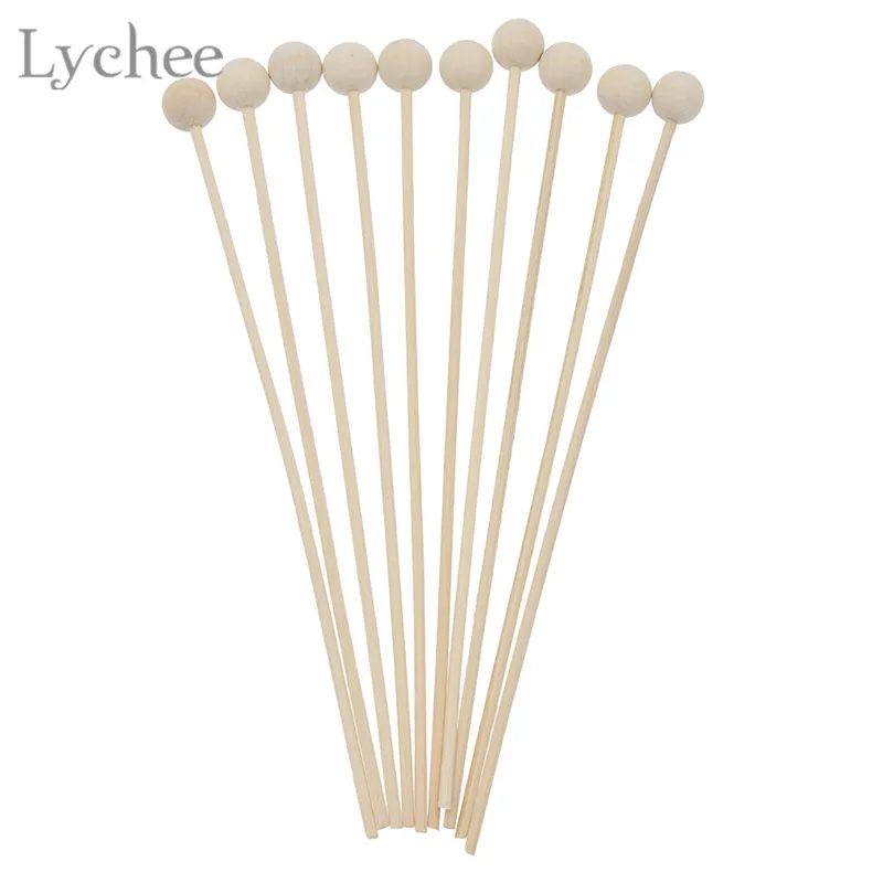 Lychee Life 10pcs Wood Ball For Fragrance Diffuser Aromatherapy Rattan Reed Sticks DIY Home Decoration | Дом и сад