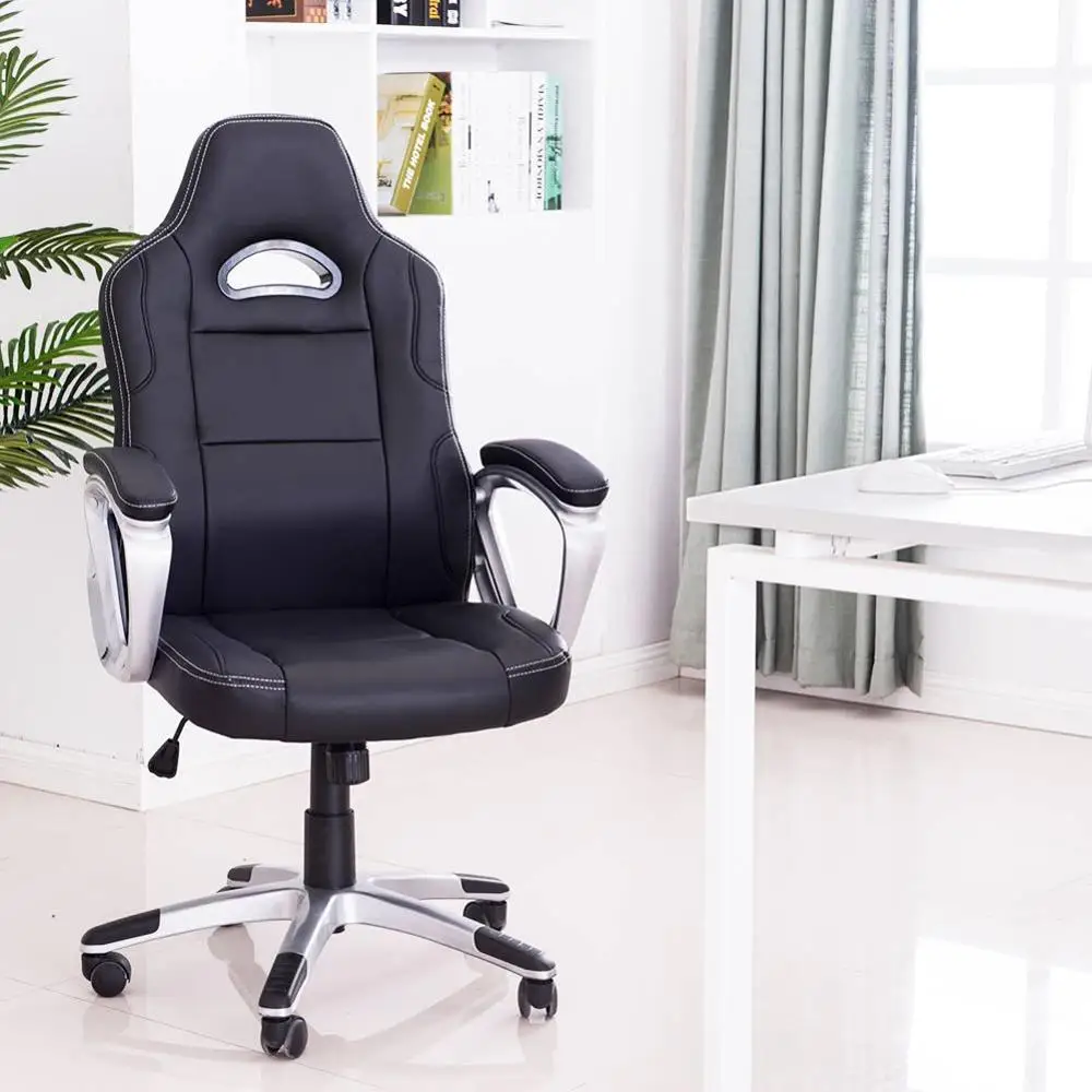 Gaming Computer Chair Ergonomic Office PC Swivel Desk Chairs for Gamer Adults and Children with Arms A35