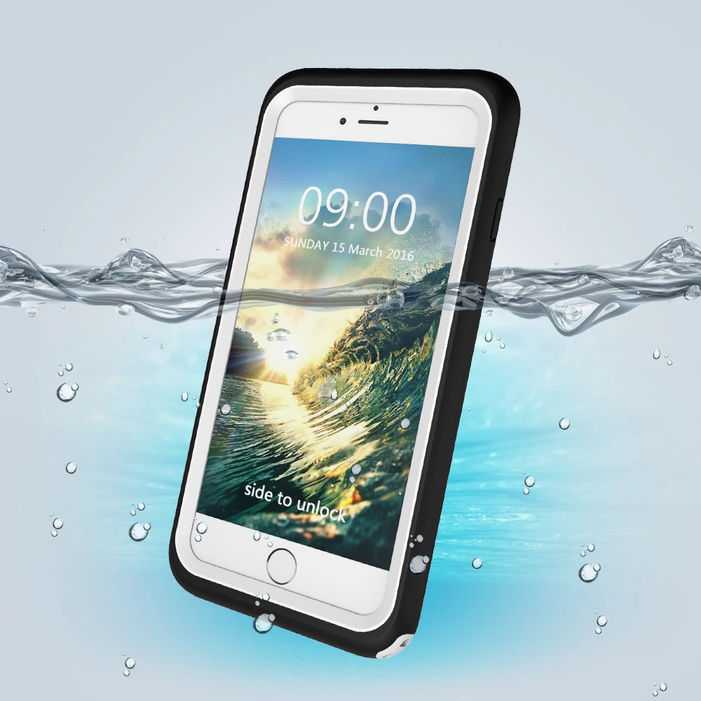 

For iPhone 8 Waterproof Case 100% Sealed Water Proof Underwater Cases for i8 Diving Swim Protective Cover for iphone 8