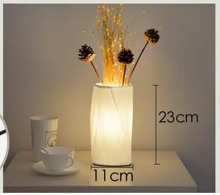 Простой E27 Керамическая Настольная лампа декоративная DIY белый цветок настольные лампы прикроватная тумбочка для спальни гостиная