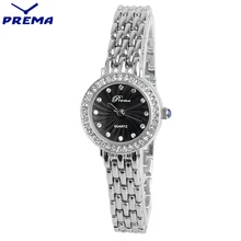 PREMA Quartz Ladys Watch Women Stainless Steel Montre Femme Fashion Wrist Women Watches Diamond Relogio Feminino Waterproof