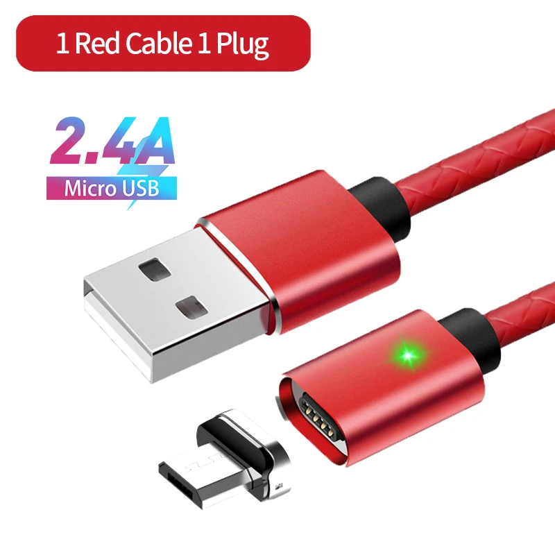 Магнитный адаптер ZRSE 3A для быстрой зарядки USB C для samsung Xiaomi Oppo Redmi Huawe, 1 м, магнитные кабели для мобильных телефонов type C Micro USB - Цвет: Micro USB Cable