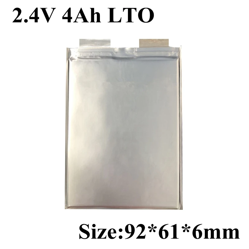 

2pcs LTO 2.4V 4AH bateria 10C discharge 2.3v 4AH Lithium titanate battery for DIY 12V 40AH Tricycle inverter golf trolley lamp