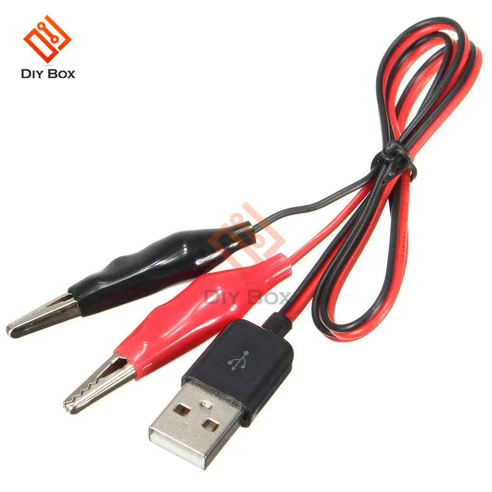 

Detector Voltage Meter Ammeter Capacity Power Meter USB Alligator Clips Crocodile Wire Male to USB Tester