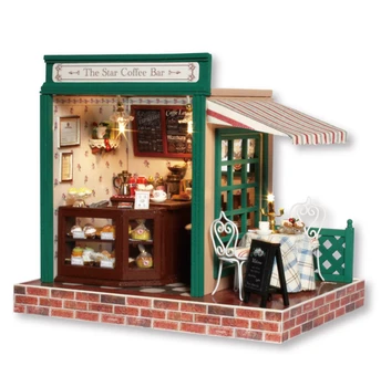 

Wooden Dollhouse Furniture Led Light Kits DIY Miniature Building Model Handmade Craft Home Decor