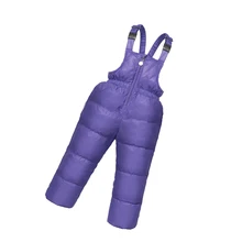 Winter Children's Pants Kids Down Overall For Baby Boys Girls Russia Winter Clothes Children Warm Trousers for 3-6 Years Kids 3 6t russia winter keeps warm snow kids girls clothes big fur hats down romper girls catsuit outdoor overalls for boy kids