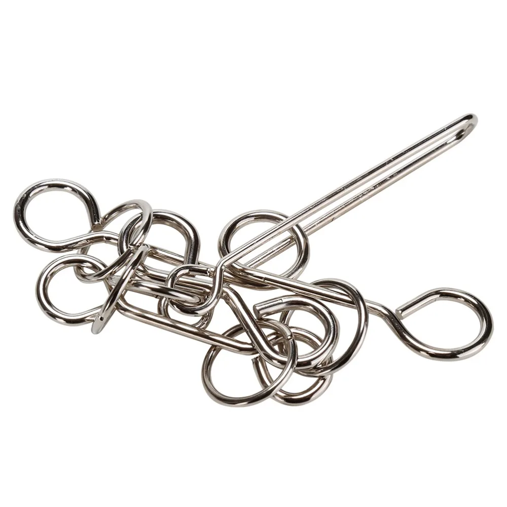 New Magic Metal Ring Puzzle Solution Metal Alloy Brain Games Patience Of Practice Multi-Shaped Intelligence Games Puzzles 3