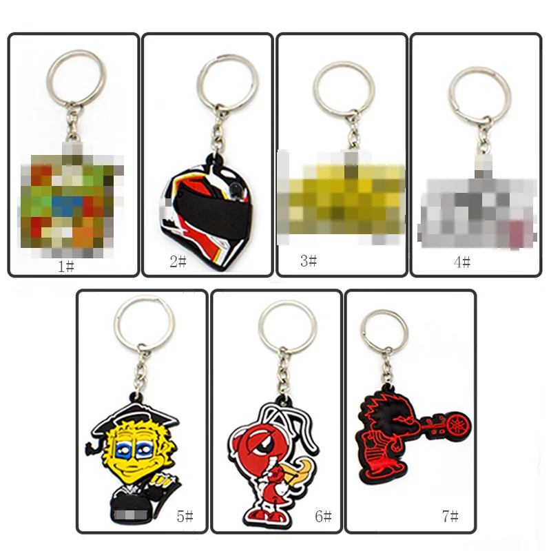 

Cool Cartoon Motorcycle Motorbike Keychain Keyring Keyfob Rubber Key Ring Men Kids Bag Decorative Key Ring