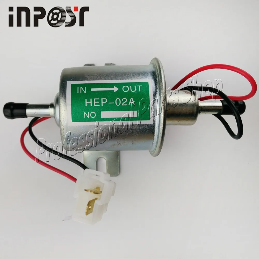 

12V Electric Fuel Pump New Sliver HEP-02A Gas Diesel Inline Low Pressure