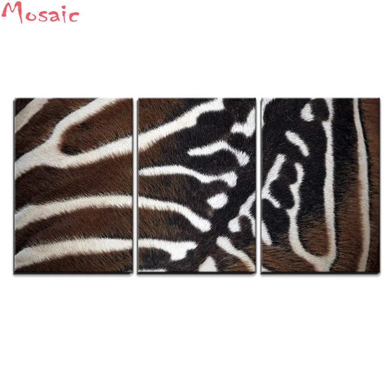 

5D Diamond Embroidery 3pcs Zebra Skin Texture Wildlife Animal Cross Stitch DIY Diamond Painting Diamond Mosaic rhinestones Home