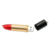 Girls and Ladies Red Lipstick 8GB USB Flash Drive Metal 2.0 Pen Memory Stick for PC
