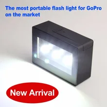 For GoPro Mini Portable Flash Light LED Lamp+Battery+Holder Mount For Hero4 3+3 SJCam SJ4000 SJ5000 SJ6000 XiaoMi Yi Accessories