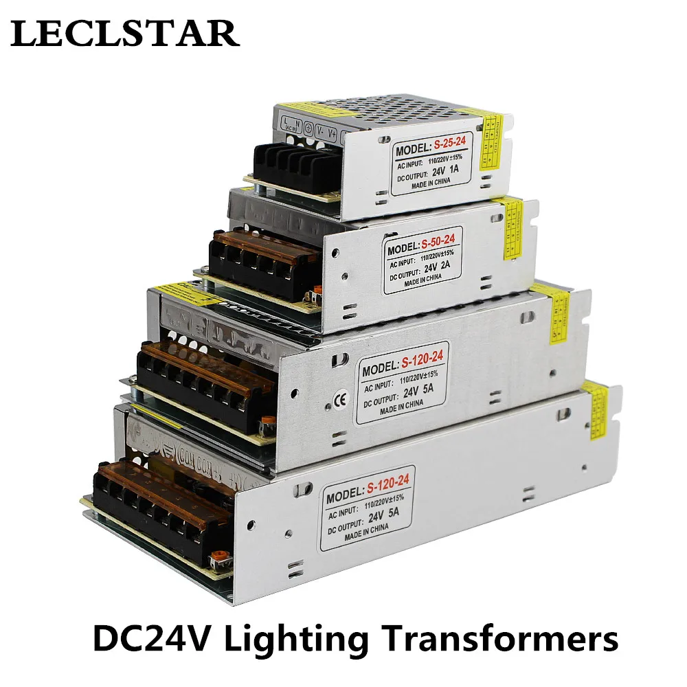 

LED Power Supply Transformer 1A 2A 3A 5A 10A 20A LED Driver Switching AC 110V 220V to DC 24V CCTV LED Strip Power Supply Adapter