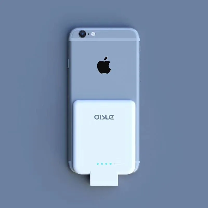 OISLE 2800 мАч Мини чехол для батареи Портативный внешний аккумулятор iPhone SE 6S 7 8