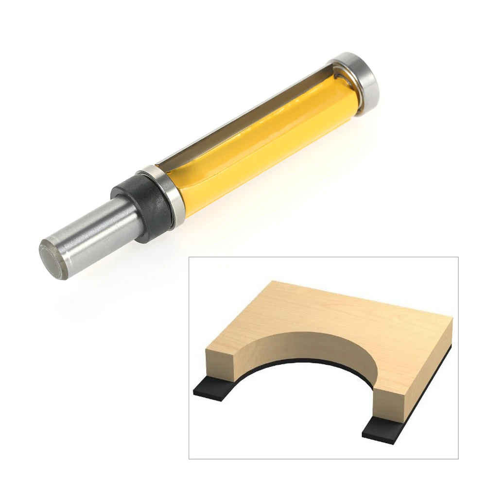 

1/2" Shank Pattern Flush Trim Router Bit 2-1/2" Milling Cutter Top & Bottom Bearing Tool Carpenter Woodworking Tools