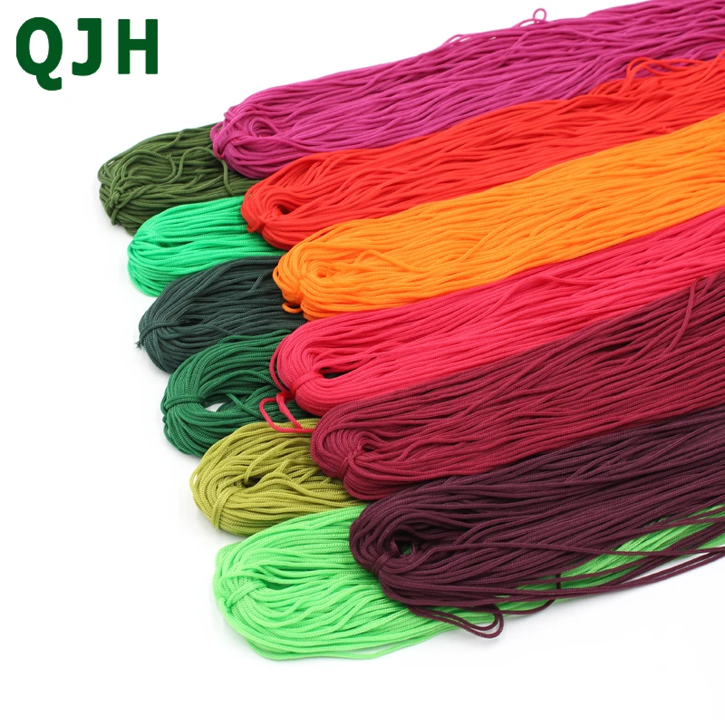 

QJH Hand Crochet Line Hollow Thread Nylon Yarn For Chinese Knot Clasps Slippers Bags Cushion Doll line Silk light Woven Thread