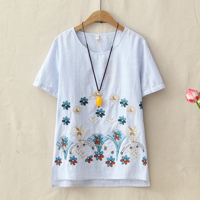 embroidery cotton outdoor stylish shirts