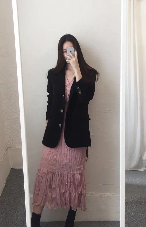 LMCAVASUN костюм куртка женская 2019 Весна новая корейская мода темперамент талии тонкий длинный рукав однобортный повседневный костюм