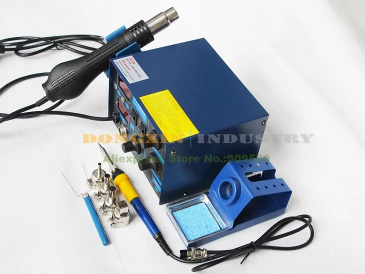 Free shipping saike 952D Soldering Iron machine 2in1 Hot air gun tool set saike952d